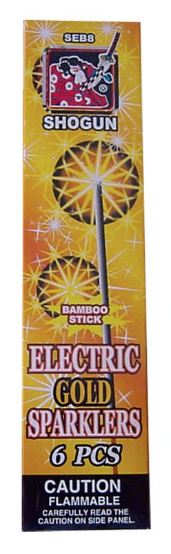 ELECTRIC GOLD SPARKLERS 7"